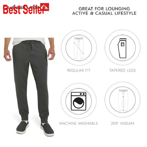Heavyweight Polar Fleece Jogger Pants Regular Fit Active Performance Classic - Picture 6 of 6
